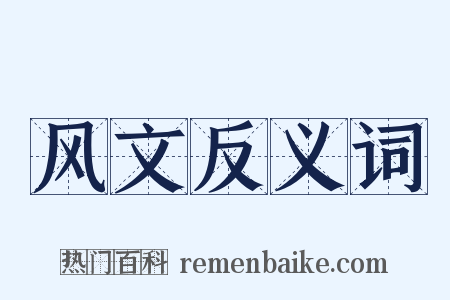 风文反义词是什么意思的图片